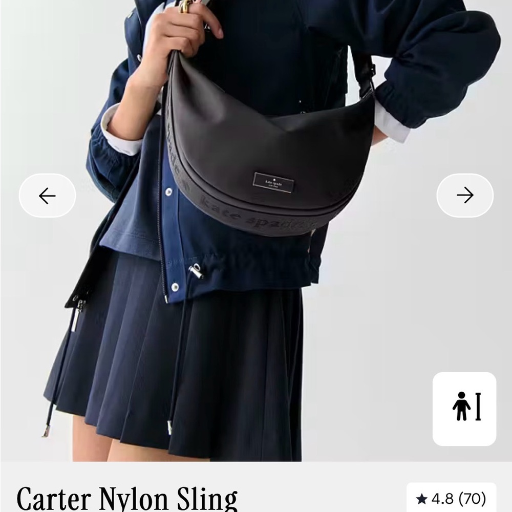 kate spade carter nylon crescent sling